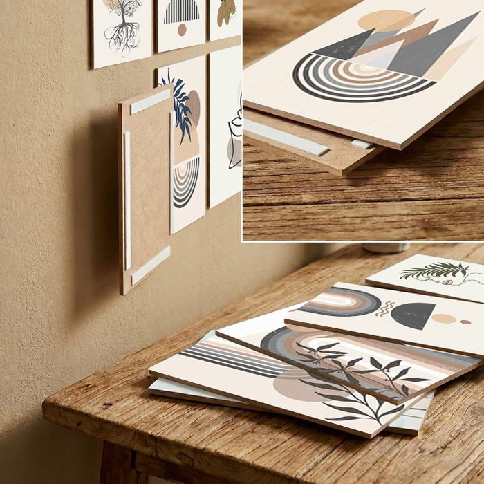 Wallity Set de 12 Cuadros Decorativos Multicolor en MDF (20 x 15 cm) Wallity Set de 12 Cuadros Decorativos Multicolor en MDF (20 x 15 cm)